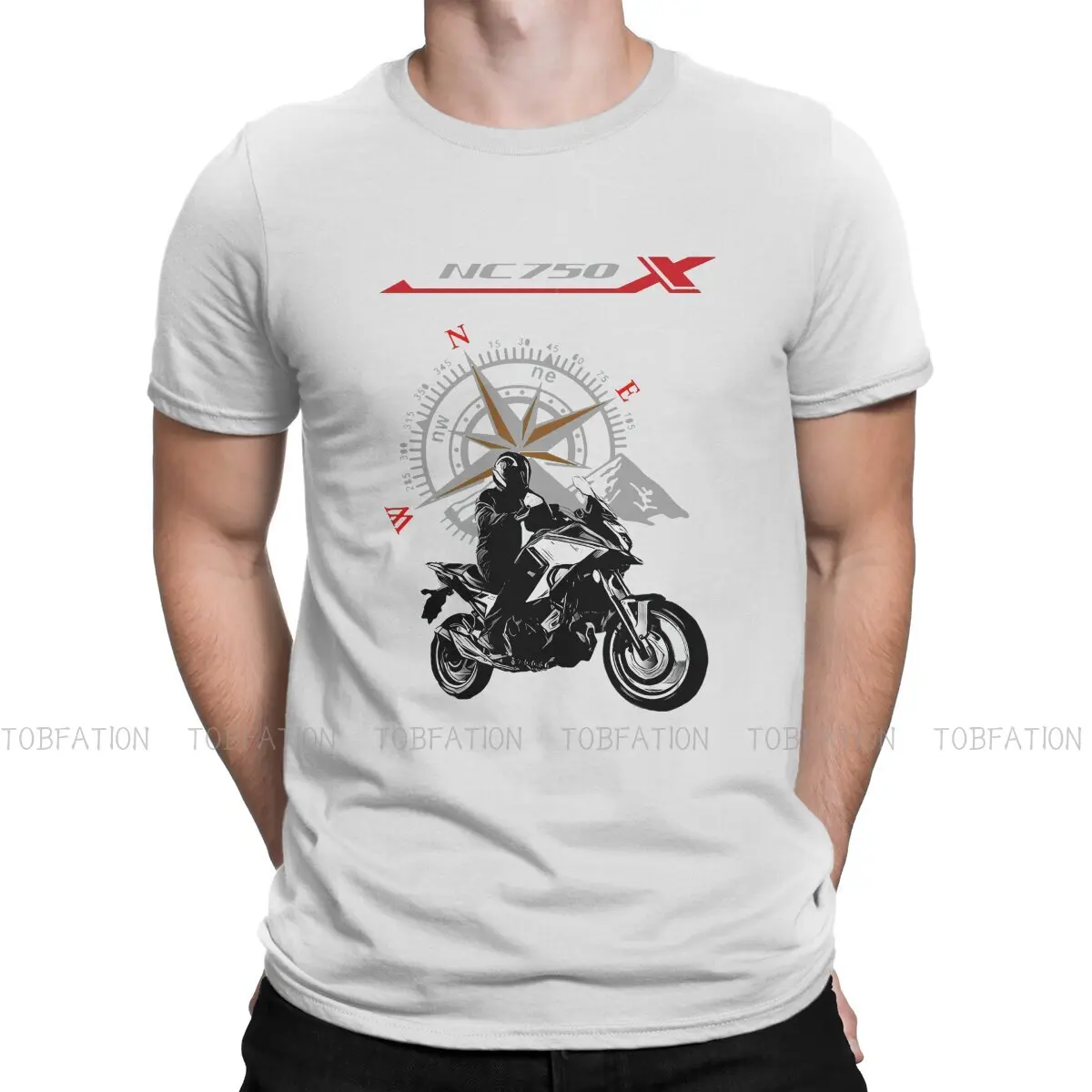 NC750  Adventure Motorcycle Tour T Shirt Vintage Grunge Large O-Neck TShirt Top sell  Harajuku Men\'s Clothes 