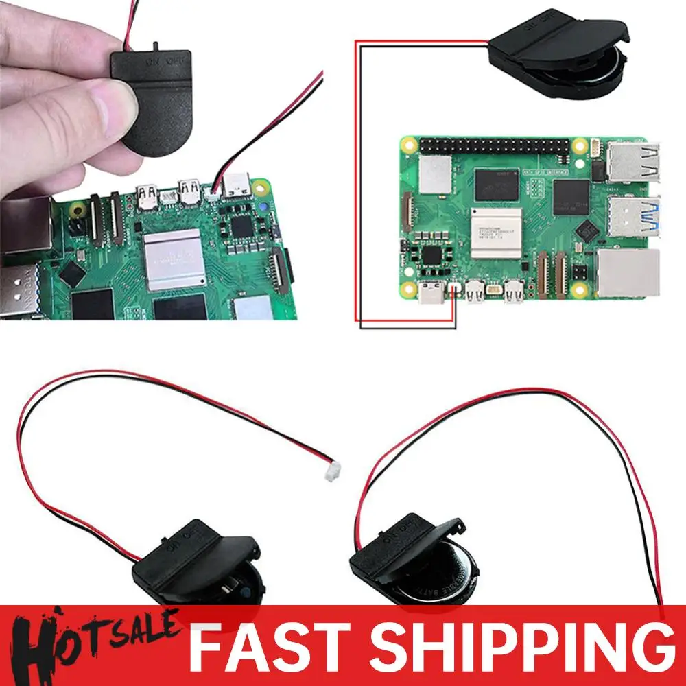 Für Raspberry Pi 5 RTC Batterie Box Echtzeituhr Batterie Modul mit Batterie/ohne Batterie Batterie Fall für RPI 5 Pi5