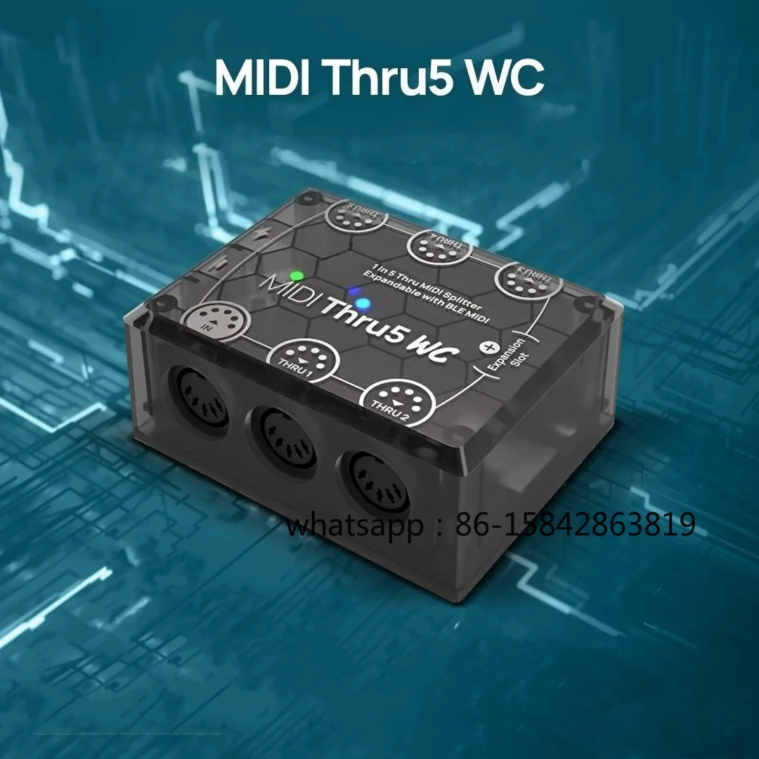 MIDI Thru5 WC/WIDI Thru6 BT Low Latency Bluetooth Transmission MIDI Signal Transceiver