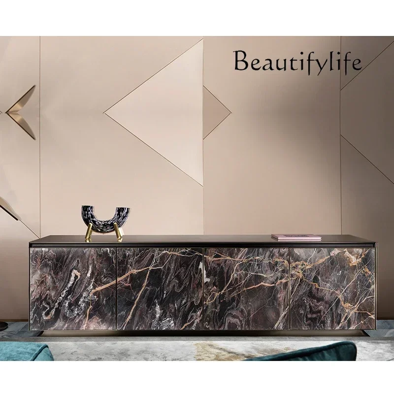 N49  Italian Light Luxury Home Living Room TV Cabinet Post-modern Simple Locker Designer Special Floor Cabinet