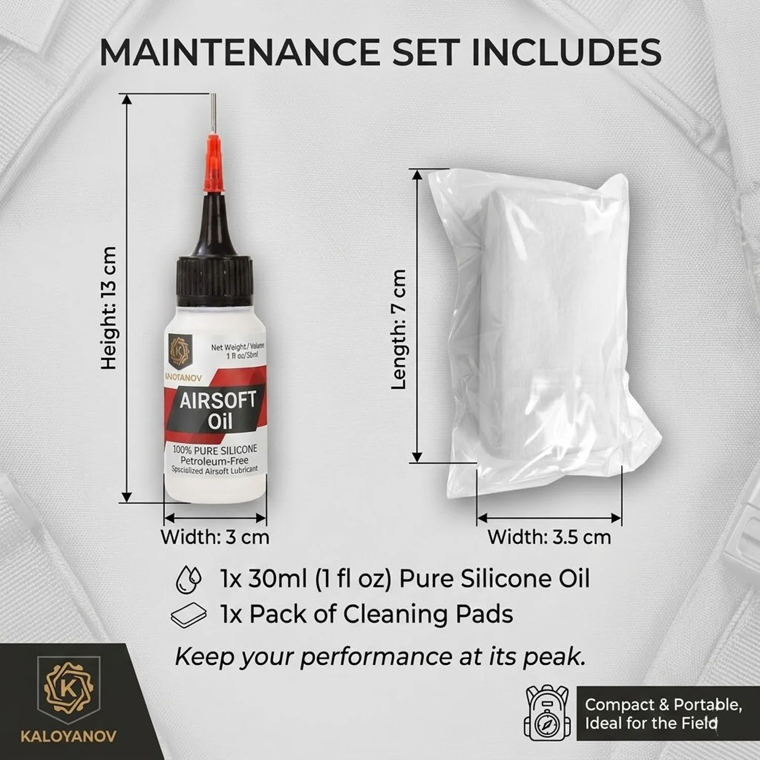 Airsoft Silicone Lubricant with Precision Needle Tip & Cleaning Wipes for Paintball GBB AEG O-Rings Petroleum-Free Oil 30ml Set view 6