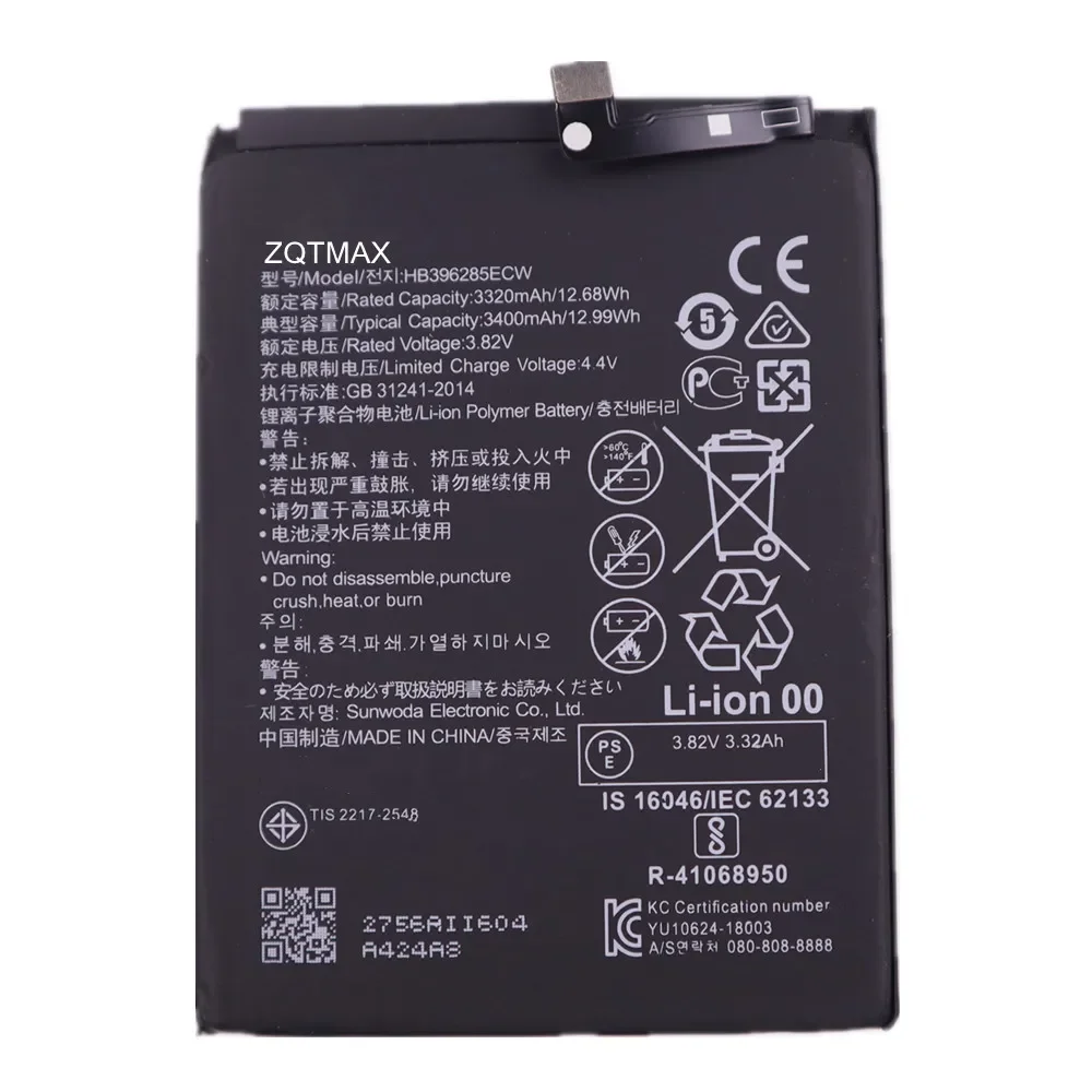 3400mA HB396286ECW Battery For Huawei P Smart 2020 Smart+ 2019 POT-LX1T POT-LX3 POT-L23 POT-LX1 POT-L21 POT-LX2 Honor 10 Lite