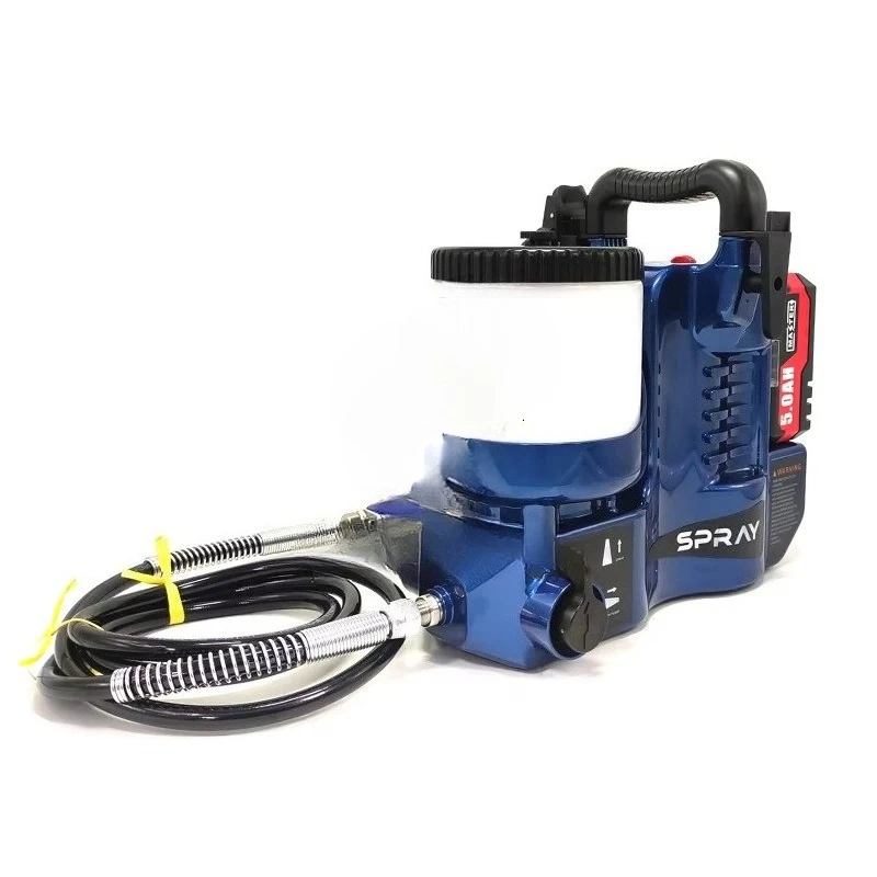 يتم استخدام آلة الرش بدون هواء مع بطارية الليثيوم لرش الطلاءات المعمارية المائية (الزيتية). #2