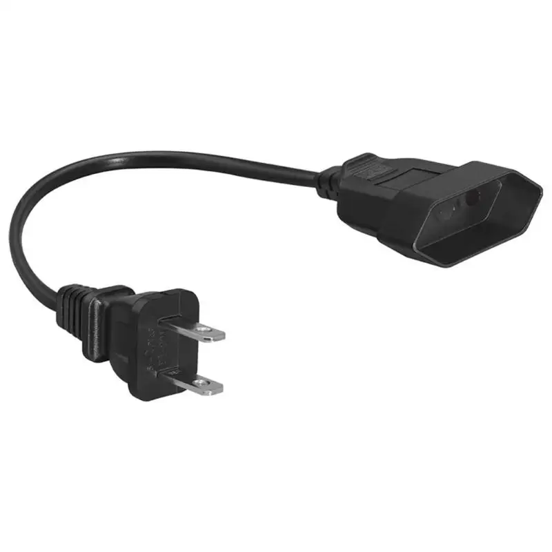 

652F Double Prongs US To EU Conversion Cord Short Length Power Adapter Convenient for Electronics Voltages Transfer