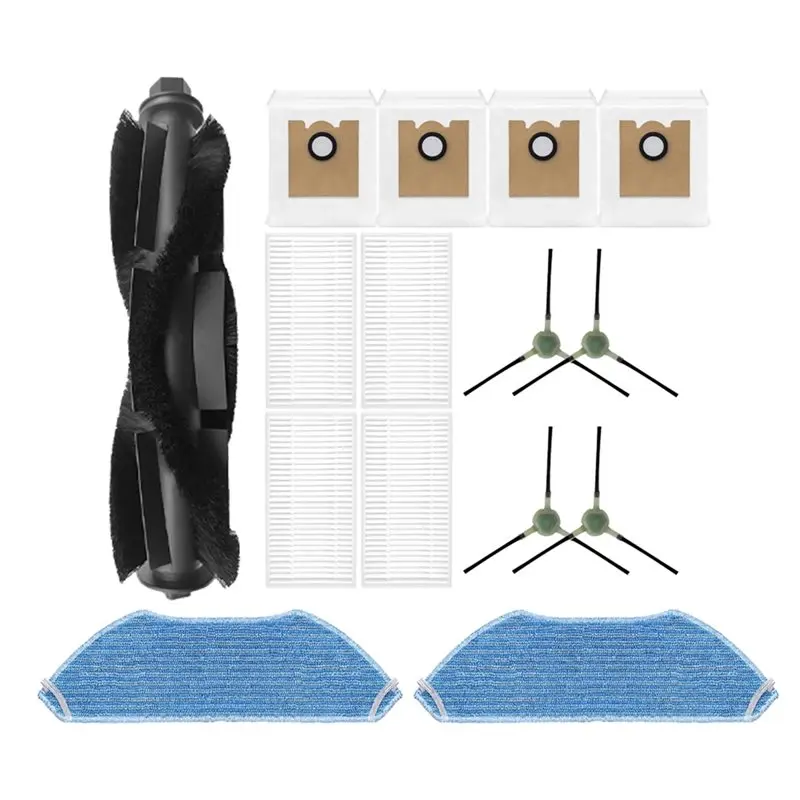 AB43-voor Lefant M2 Pro/M2S Pro vervangingsset - rolborstel(1), zijborstels(4), HEPA-filters(4), dweilpads(2), stofzakken(4)
