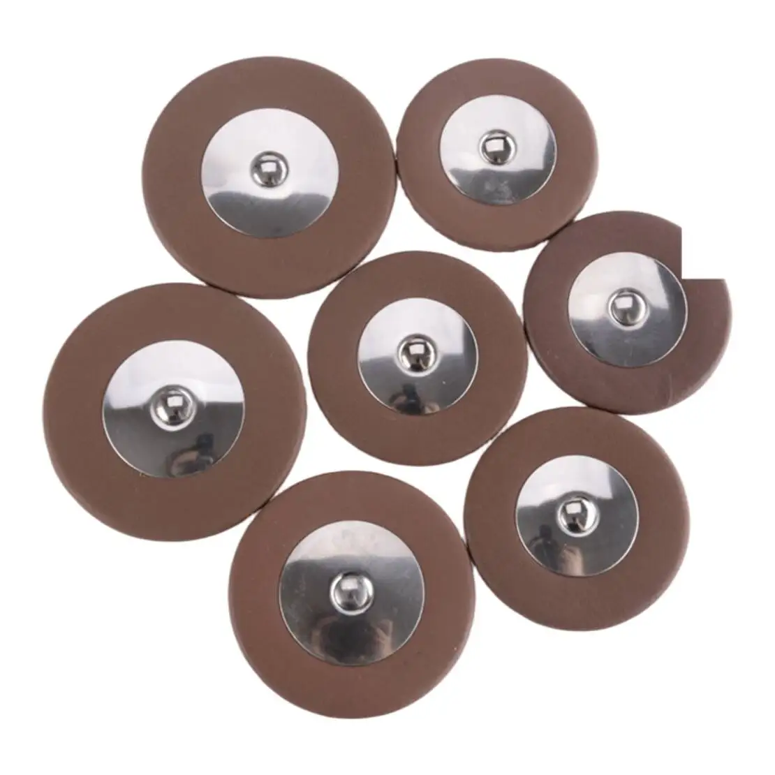 25PCS Brown Tenor Sax Saxophone Leather Pads 14 Sizes Replacement Accessories