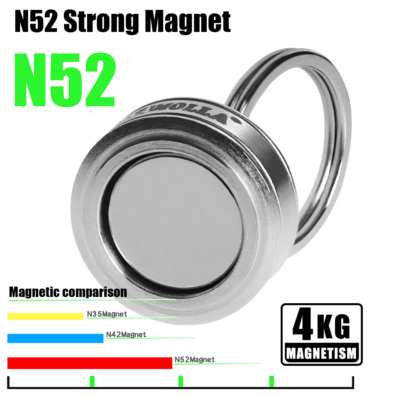 Magnetyczny uchwyt do zwalniania sieci ze zwiniętą smyczą Narzędzia do wędkowania muchowego Mocny magnes Karabińczyk Szybka klamra Akcesoria do lin zapobiegających upadkowi — zdjęcie 6