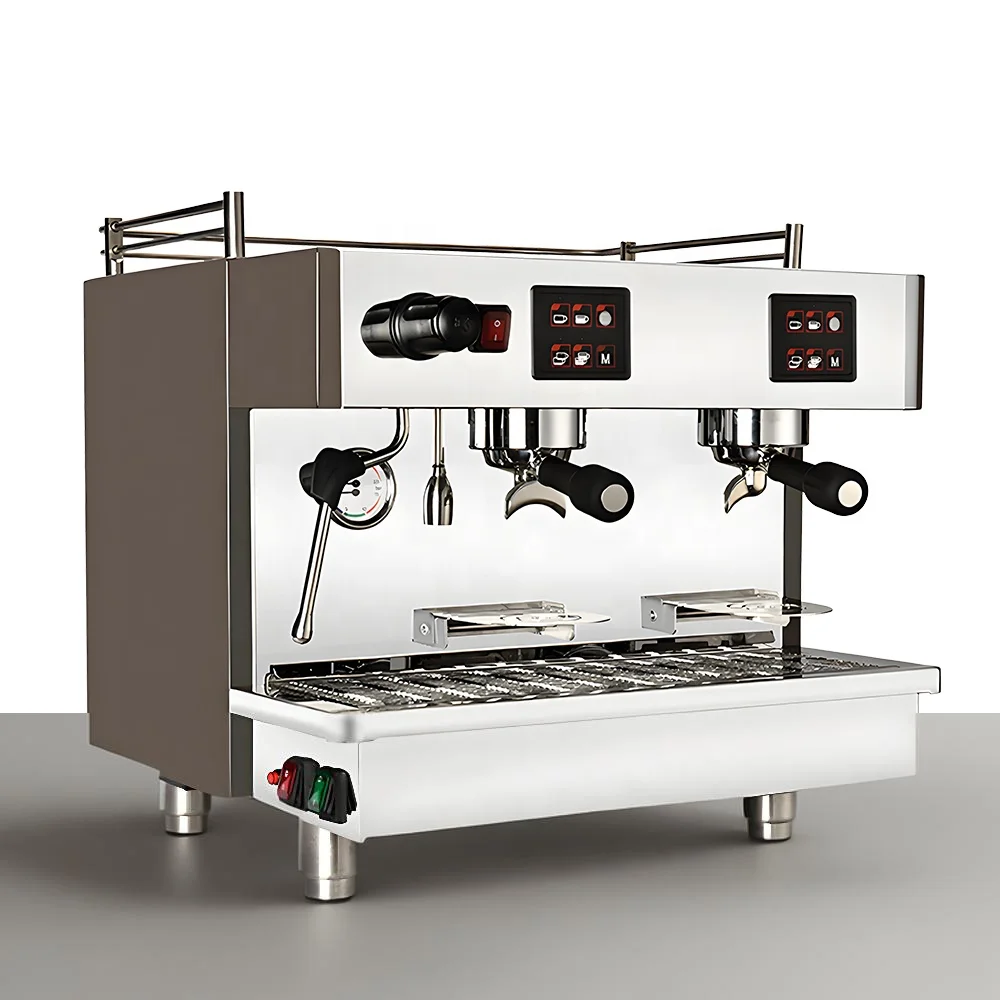 

Discount! Durable Professional 58mm Brewing Handle Double Pressure Gauge Espresso Electric Coffee Machine for Cafe