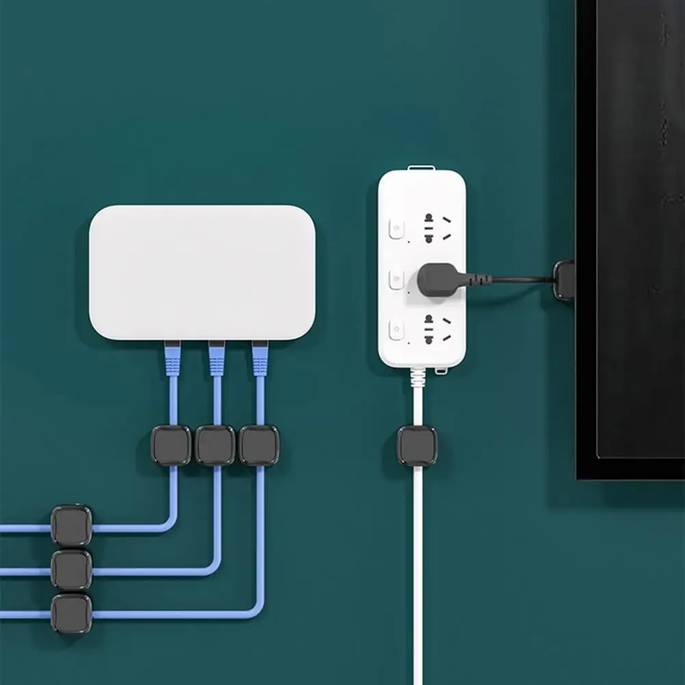 12 шт. магнитные зажимы для кабеля, держатель шнура, самоклеящийся шнур, блендер под стол, зажим для управления кабелями, держатель проводов, держатель, Органайзер