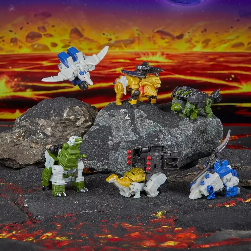 [In-Stock] Transformers Legacy United Dinobot Dinoking Multipack Nice Collectible 6-Pack-Set Action Figure Robot Model Toys