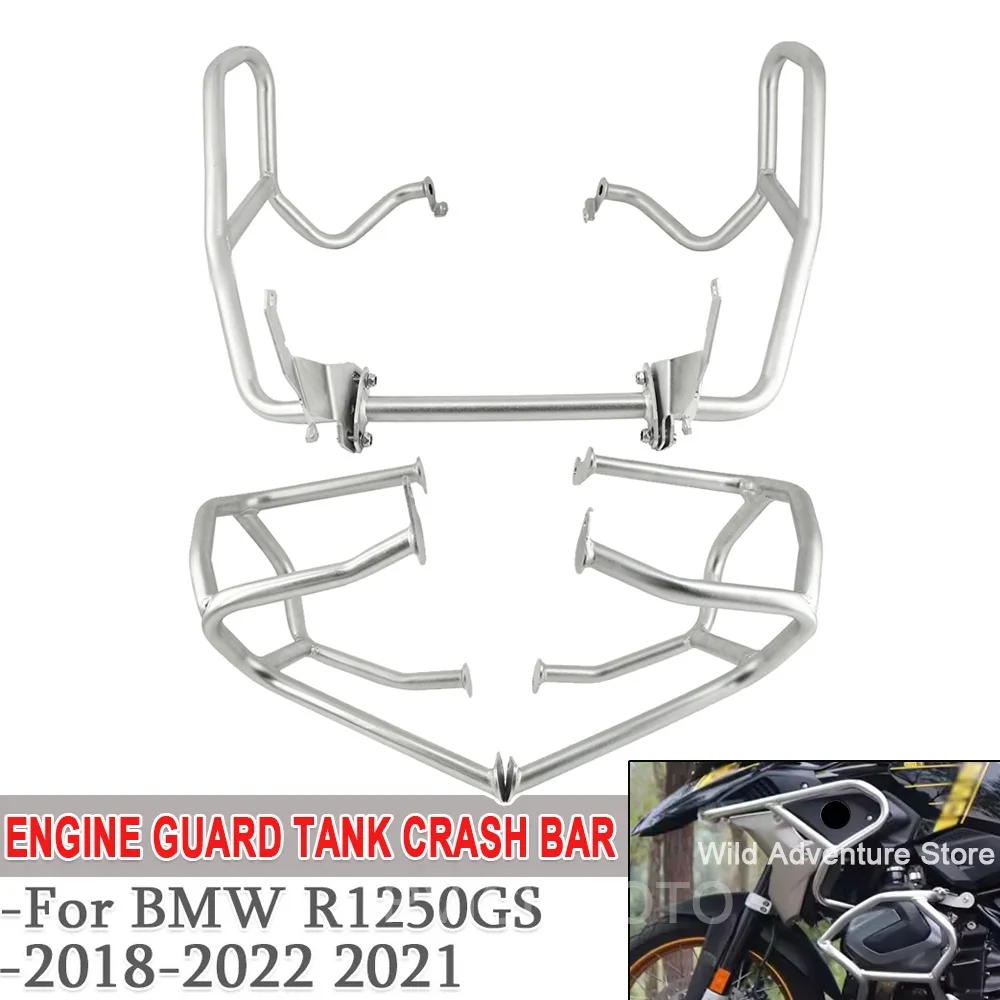 Motorcycle Engine Guard Fairing Frame Protector For BMW R1250GS R 1250 GS 1250 2018-2020 2021 Upper Lower Crash Tank Bar Bumper