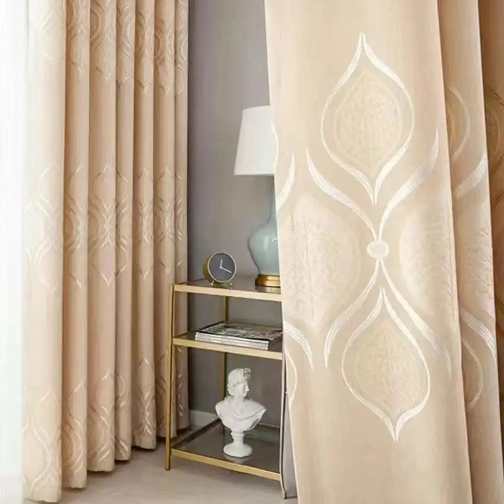 1pc Modern Minimalist Luxury Curtain, Thick Fabric, Hole Design, Light Blocking, Insulating,  for Modern Home Decor, Livingroom