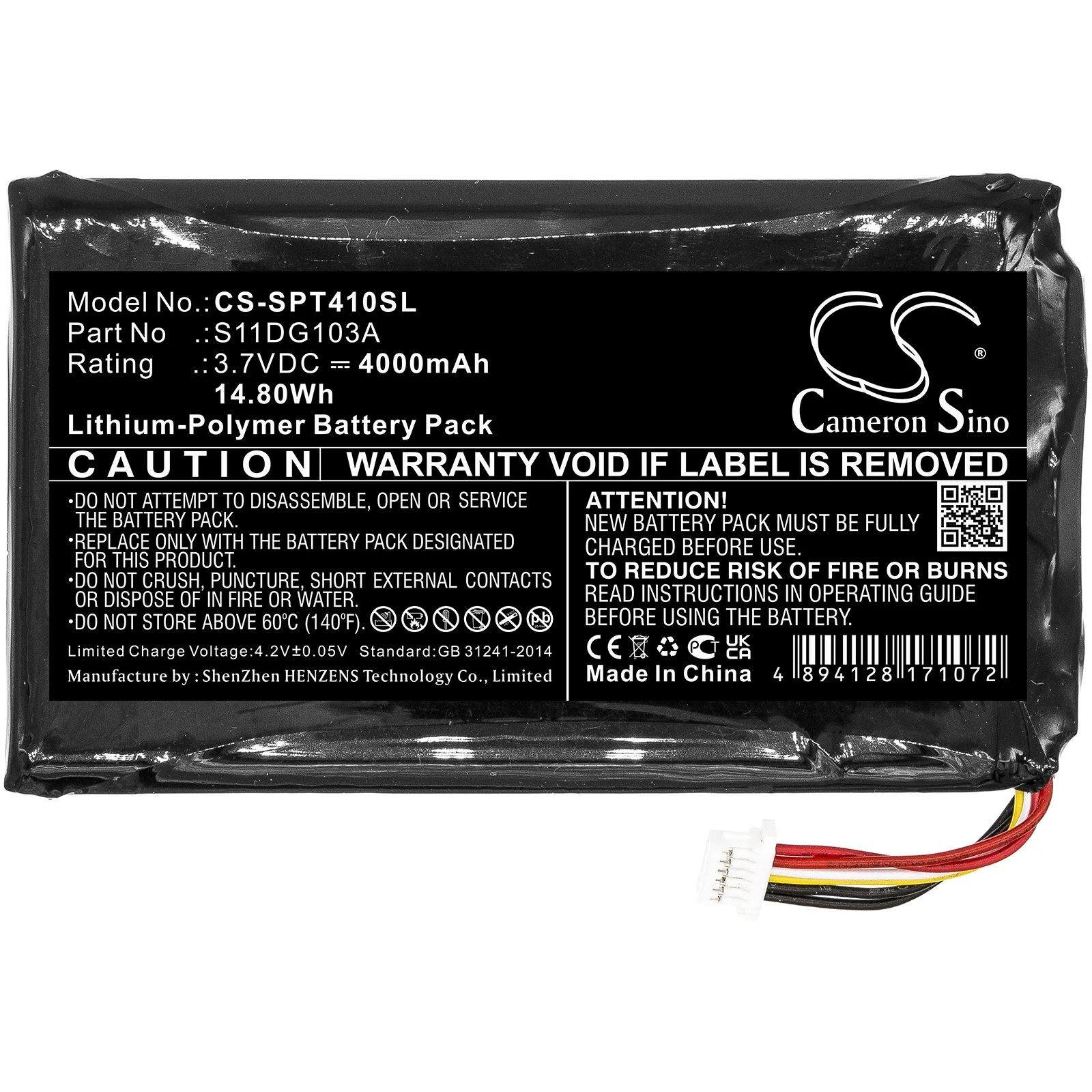 CS Replacement Battery for Geospatial,Spectra Precision,Trimble T41-R01-001 PN: 4000mAh / 14.8Wh