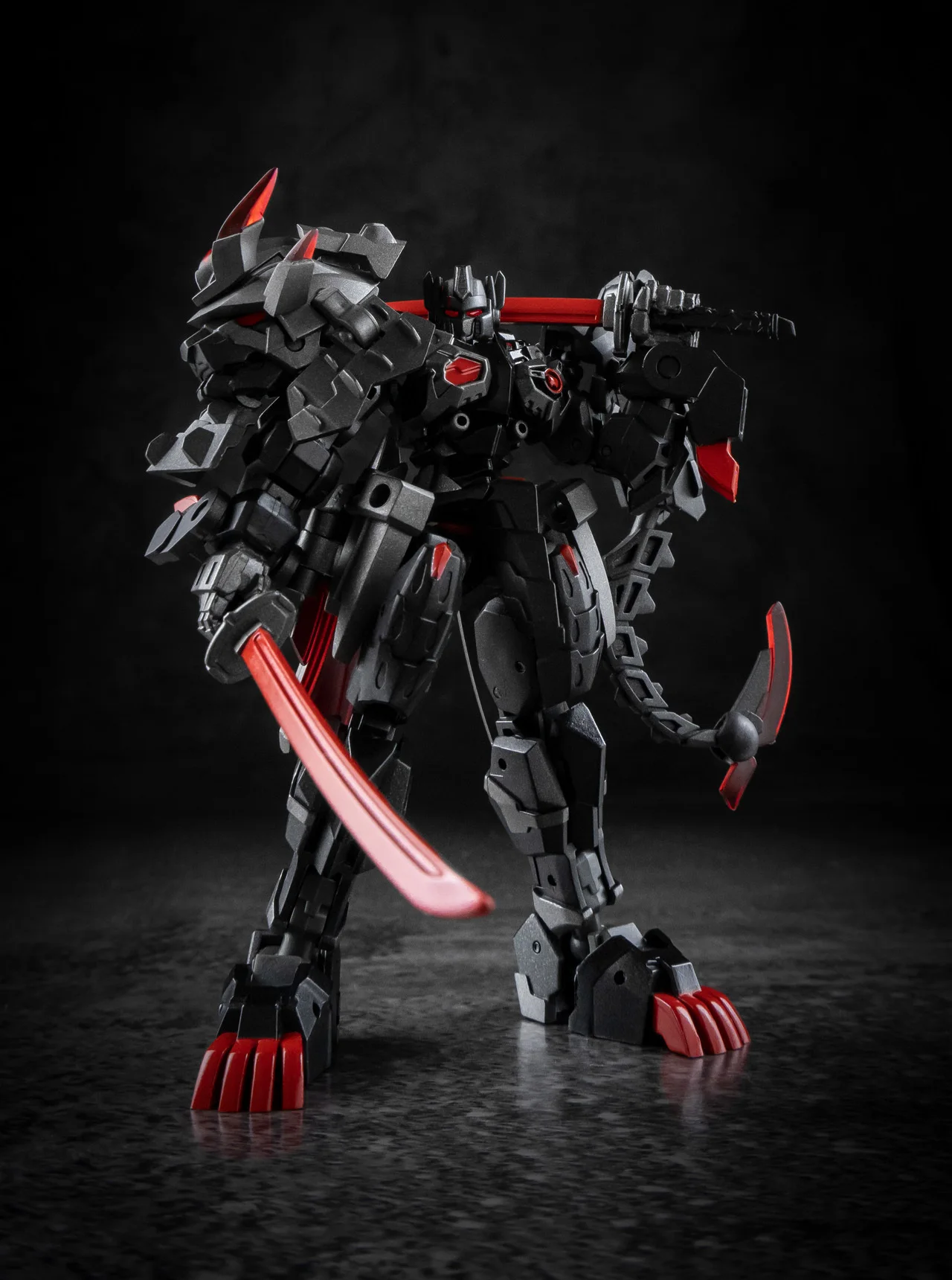 Small Stock Transformation Ironfactory IF EX-45K EX45K Black Lion Fallen Samurai Action Figure Robot Toy With Box