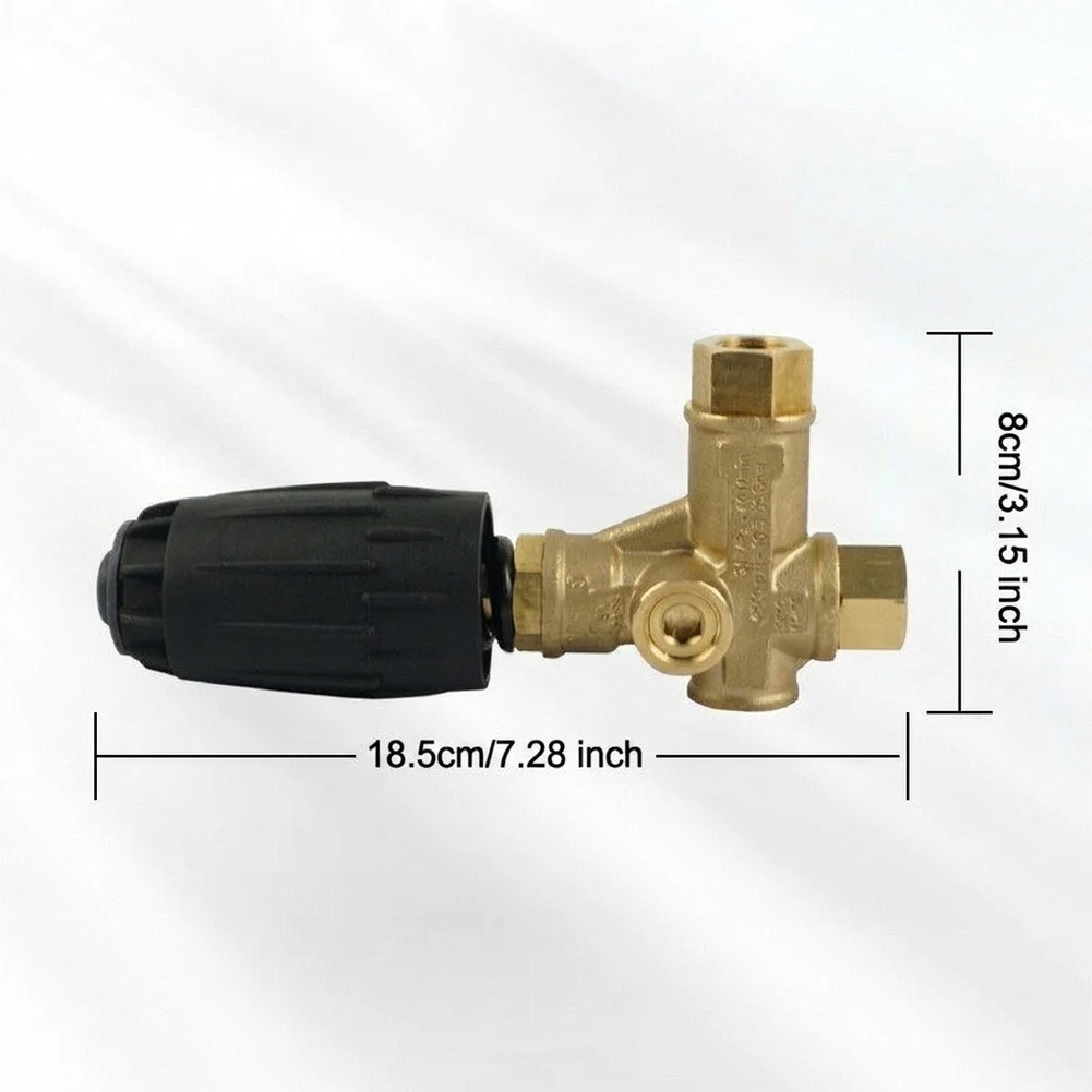 

1 Piece VRT3-310 Unloader Valve For ANNOVI 4500 PSI 10.5 GPM Brass Adjustment Knob Pressure Washer Parts Replacement