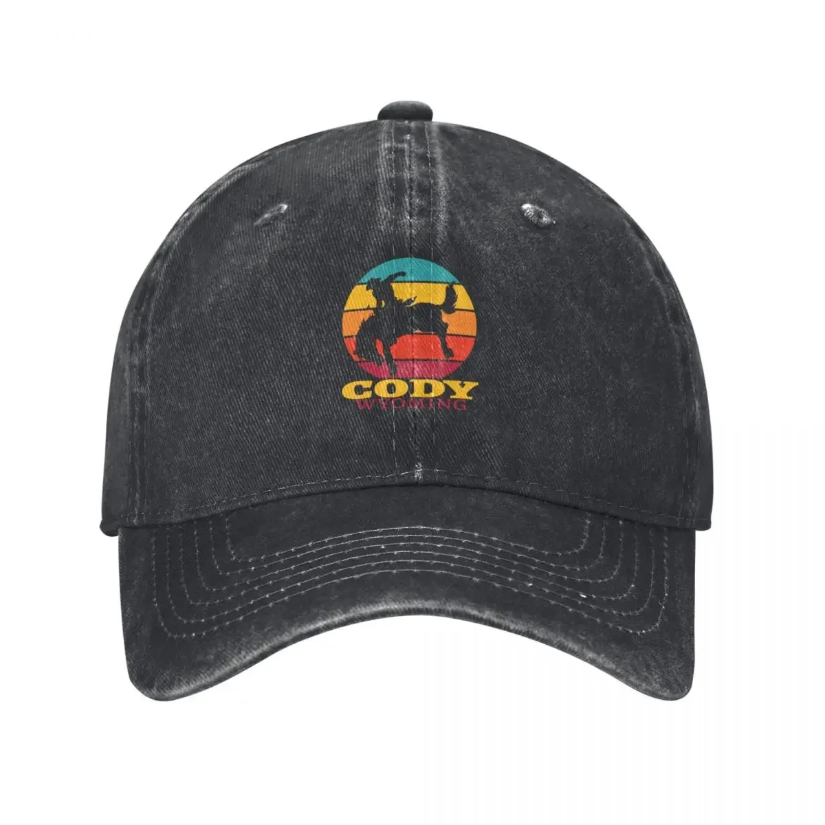 Retro Rodeo Cody Wyoming Bucking Horse Vintage Retro Style Baseball Cap New Hat New In The Hat Men's Luxury Women's