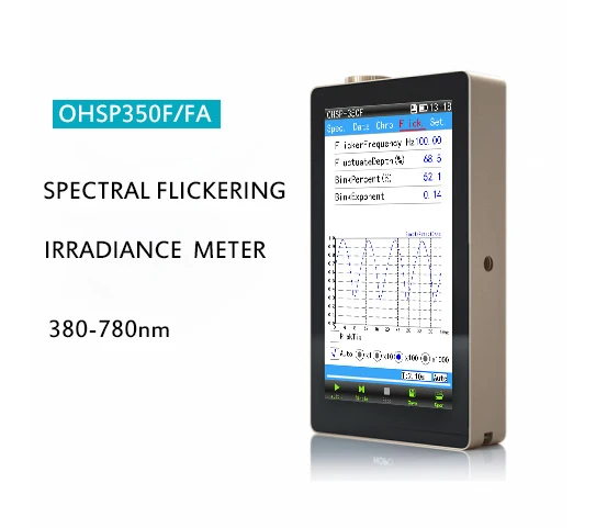 

Optical Spectrum OHSP-350FL Spectral Irradiance Meter Flicker Tester Light Spectrometer