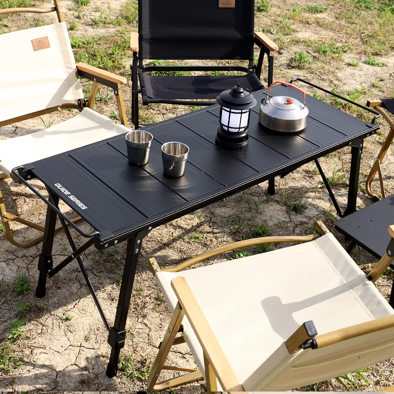 

Black Nordic Outdoor Table Garden Folding Portable Lounge Outdoor Table Balcony Camping Muebles Terraza Garden Furniture