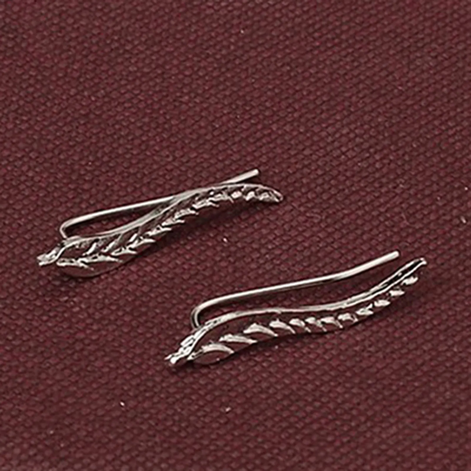 Leaf Earrings Ear Climber Fashion Women Ear Sweep Wrap Silver Gold Lady Ear Climber Leafs Ear Cuffs Earrings For Women Jewelry