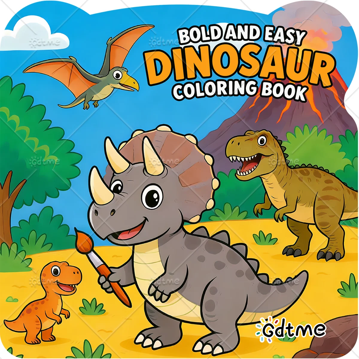 DINOSAUR Coloring Book for Adults Cute Cozy Daily Activities Irregular Patterns for Relaxation (Cozy Spaces Coloring)