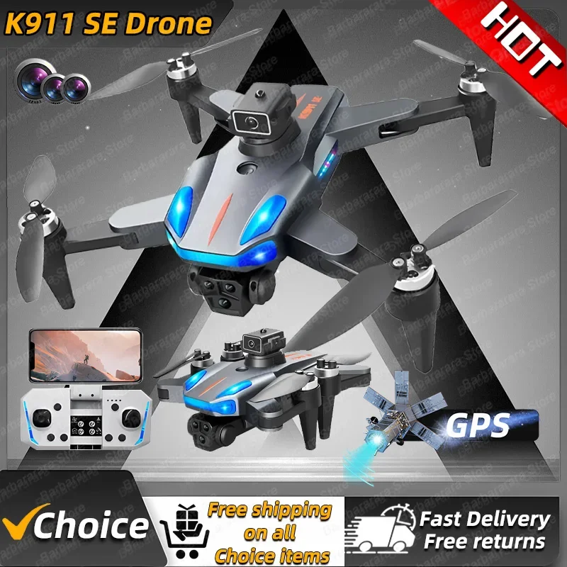 Nowy K911 SE GPS Drone 8K profesjonalny bezszczotkowy silnik unikanie przeszkód 4K kamera DualHD 5G składany quadcopter prezenty zabawki