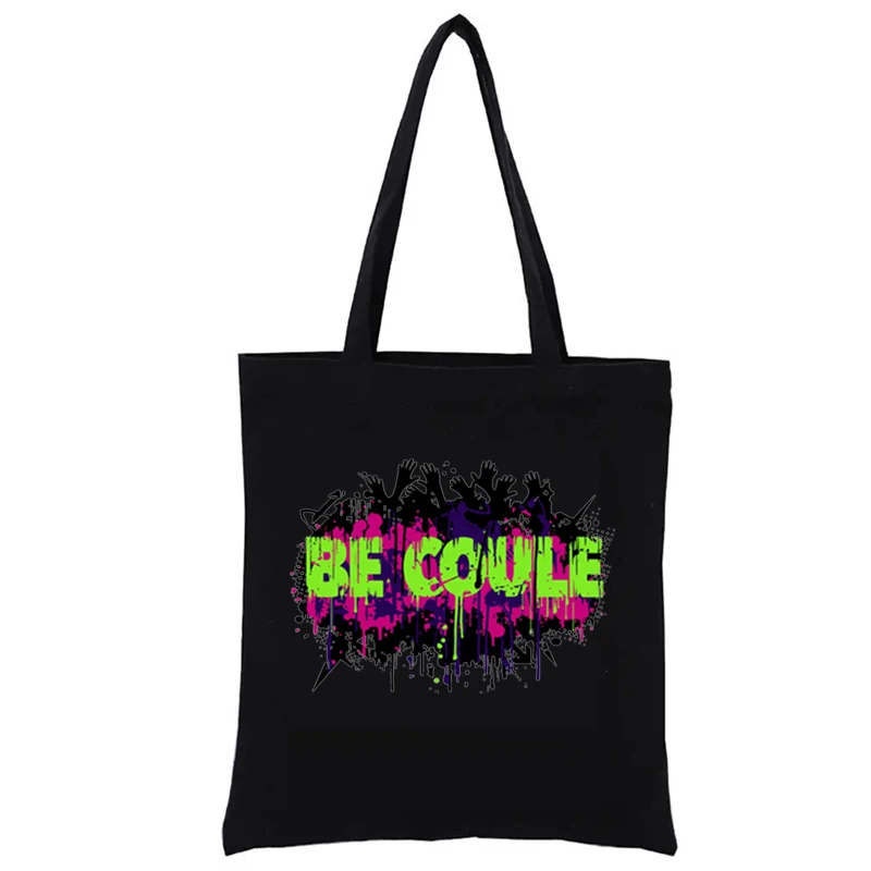 

Be Coule Graphic Printing Shopping Bag Funny Tote Bags Fashion Casual Totes Shopper Handbags Women's Handbag Totebag Eco Canvas