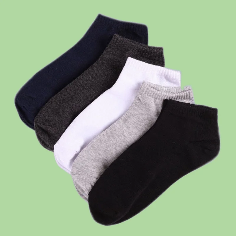 5/10 Paar Low-Tube Deodorant Socken dünne flache Mund kurze Socken Herren Sommer einfarbige Baumwolle Sportboot Socken