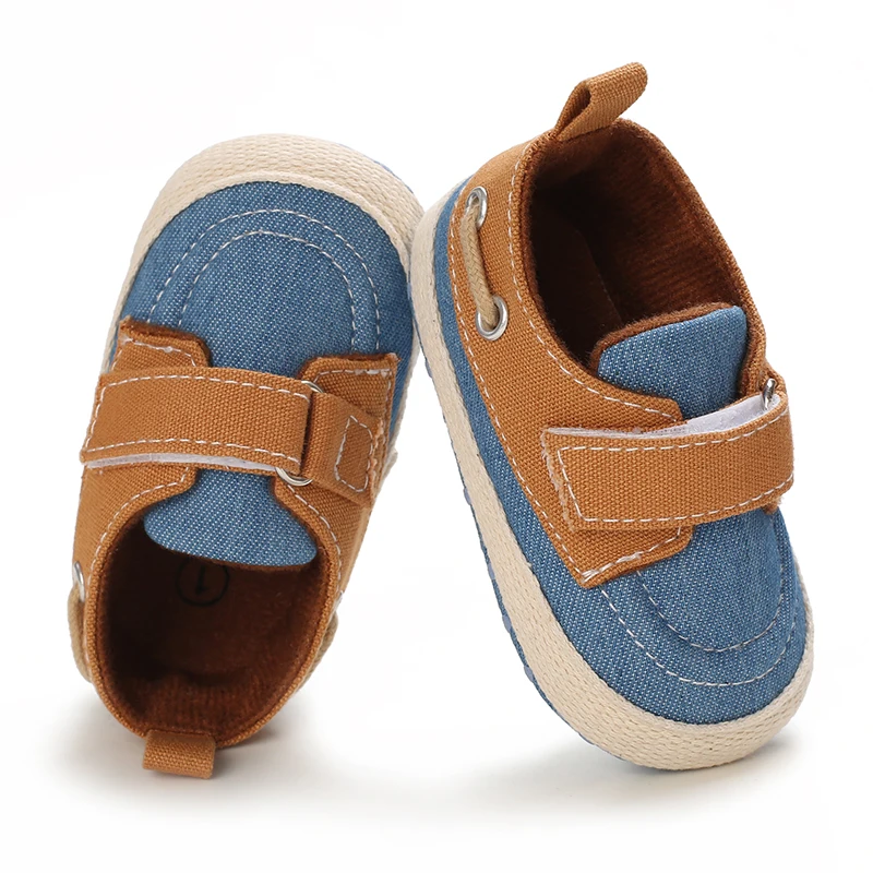 Prewalker recém-nascido meninas e meninos sapatos casuais lona não deslizamento sola macia infantil primeiro walker 0-18m baptismo