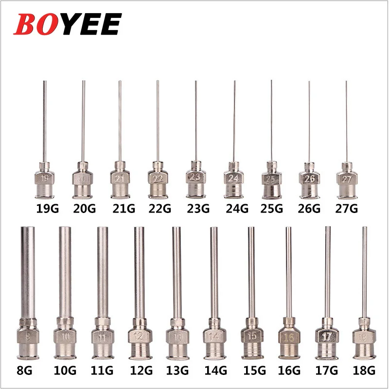 12pcs  Precision dispensing needle Total length 37mm stainless steel dispensing needle  1