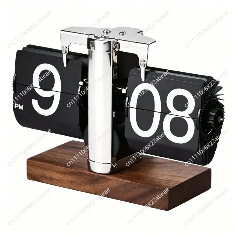 Flip Clock Retro Digital Table Clock Vintage Mechanical Auto Flip Clock Table Decoration and Accessories for Home Room Cafe Desk