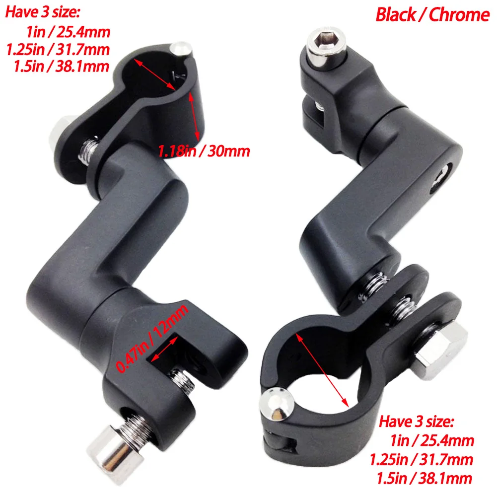 

Motorcycle Front engine guard 1" / 1-1/4" / 1-1/2" Replacement Kuryakyn Longhorn FootPeg Mounts Magnum Clamp For Harley Davidson
