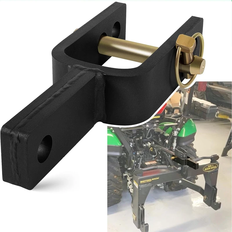 Quick Hitch Tractor  Adapter Versatile Category 1 Compatible Adjusts Top Link Bracket Hose Trailer Axle Plug-New Condition