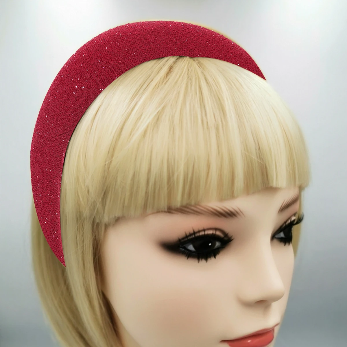 

Hair Hoops Headband Women Girls Solid Color Wide Edge Headdress Sponge Clips Red Hair Band Christmas Accessories Birthday Party