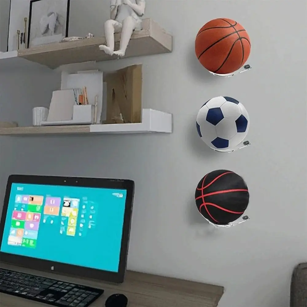 アクリル製フットボールディスプレイスタンド省スペース多機能ボール収納ホルダー耐久性のある耐荷重性バスケットボールホルダー