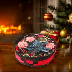 Christmas Wreath Storage Bag Transparent Zipper 420D Nylon NEW PVC 60cm FASHION Fold 24 Inches Garland Container