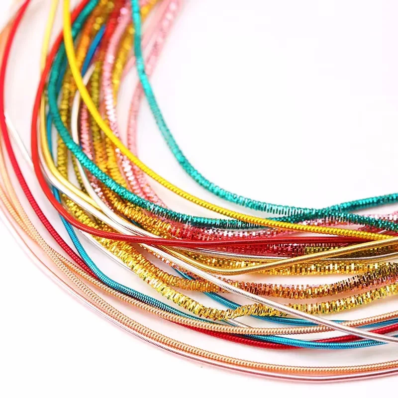 Silver Gold Plated Copper Craft Wire 10 Gauge Flexible Metal French Bullion Wire for Jewelry Making DIY Embroidery Beading