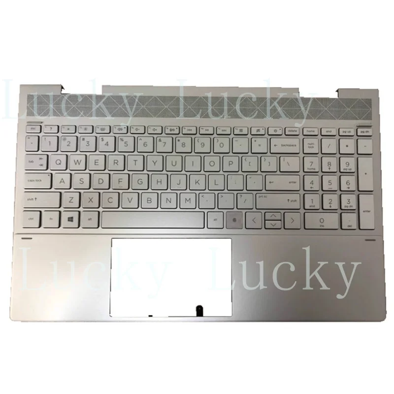 

f US Keyboard&PalmRest For HP Envy X360 15-ED L93227-001 with backlit DSC Silver