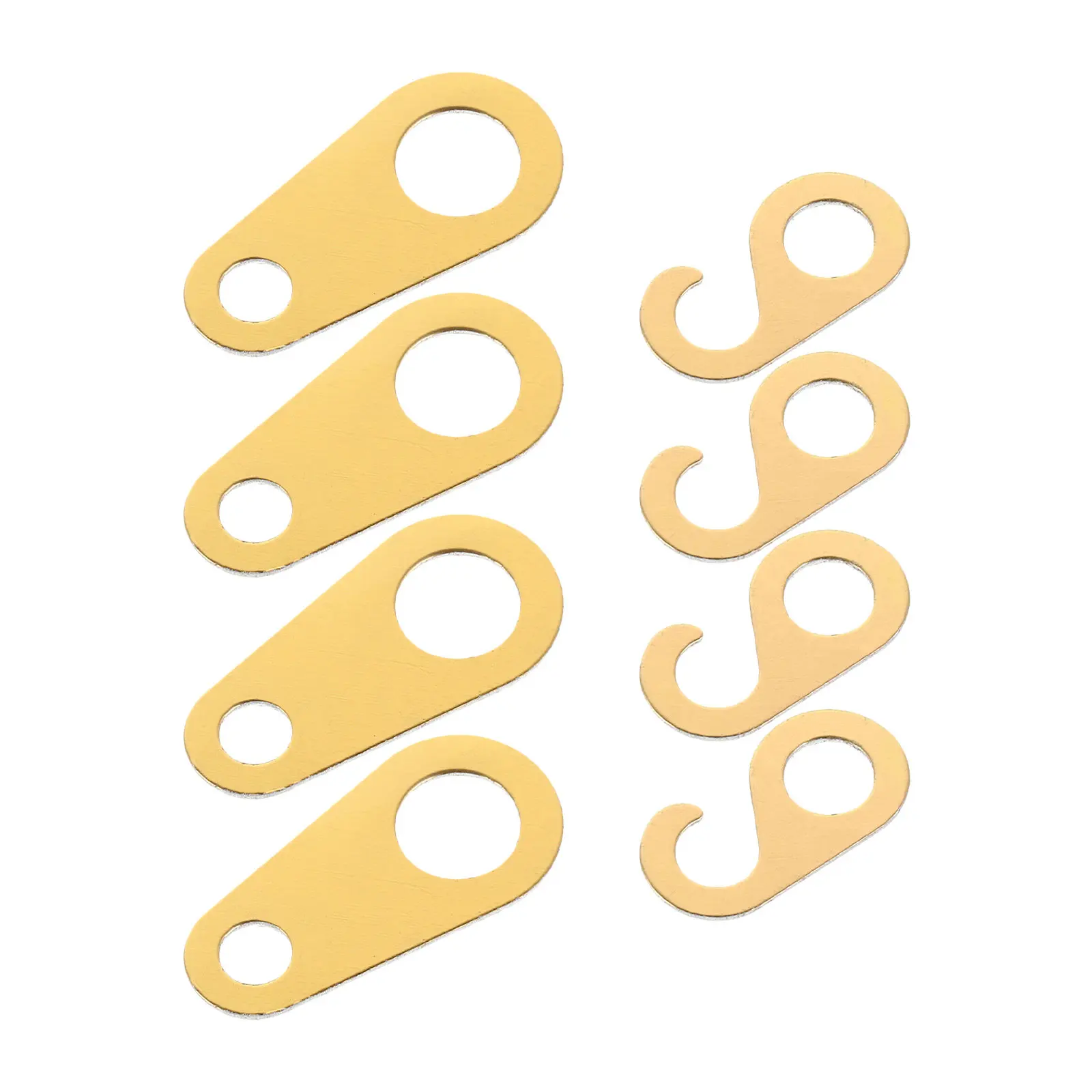 8 Pcs Mechanical Clock Chain Hook Decorative Parts Golden Corrosion Resistant Hooks