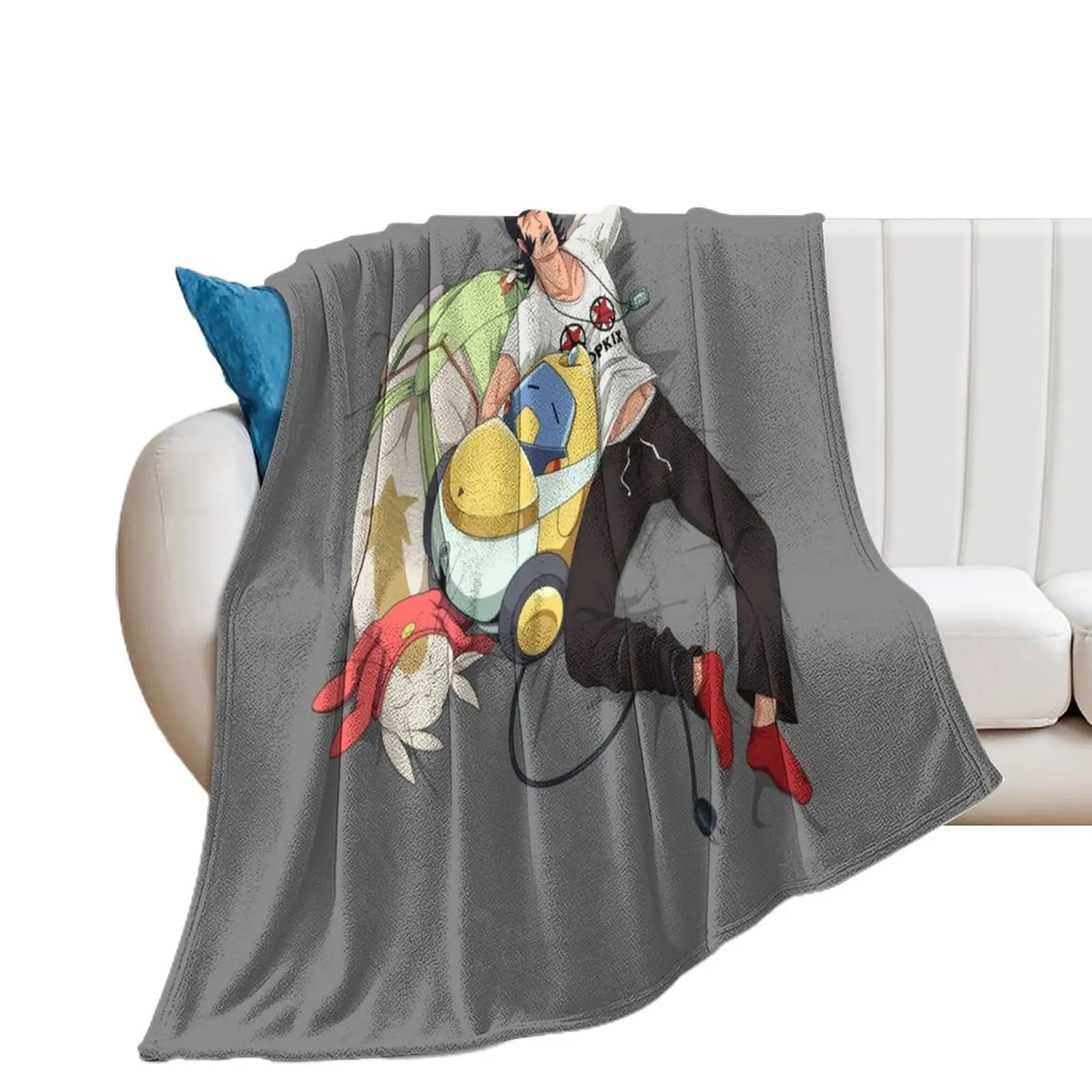 Snoozing Space Crew Throw Blanket sofa bed Personalized Gift Blankets