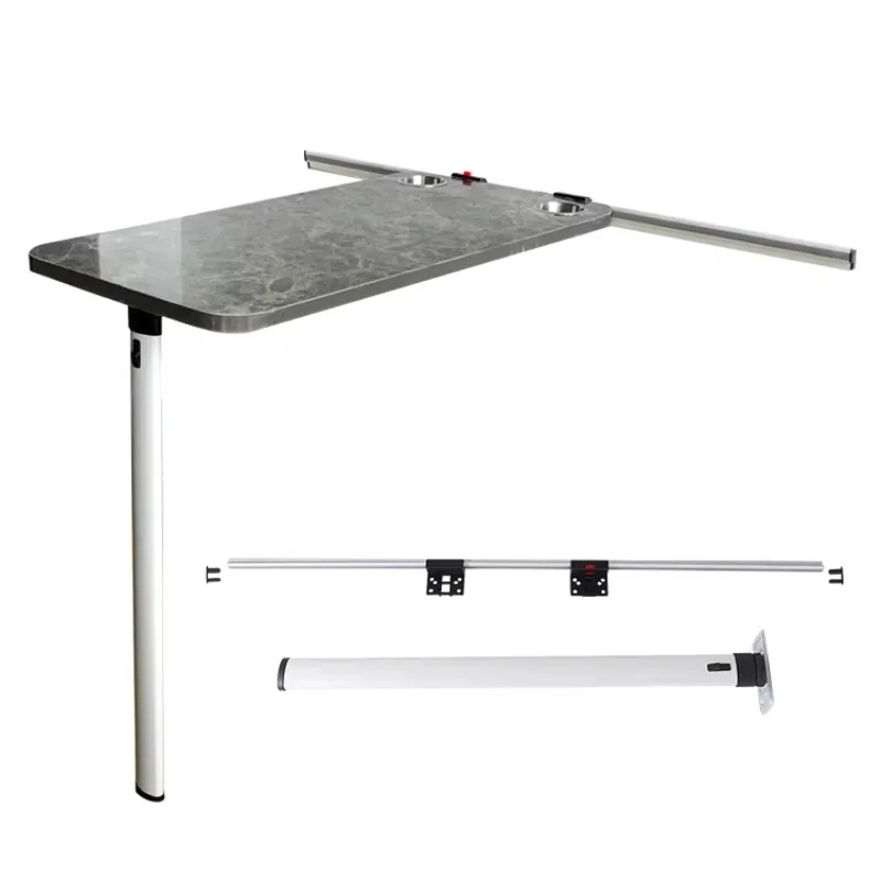 

STLF Factory Direct Sales Motorhome Parts & Accessories Folding Detachable Movable Aluminum Alloy Table Legs RV Folding Table Le