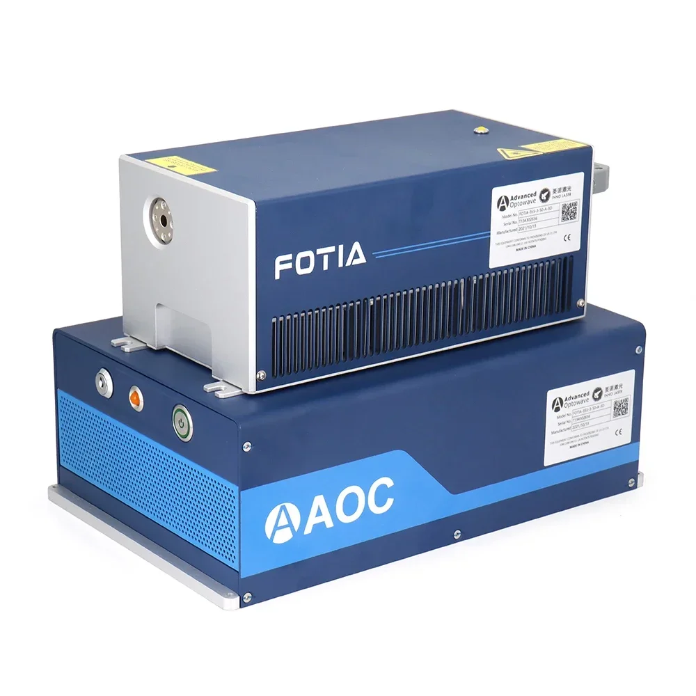 Fuente UV de 355 nm, refrigerado por aire, refrigerado por agua, compacto, de potencia media y baja, FOTIA-355-3-50-3D para impresión 3D