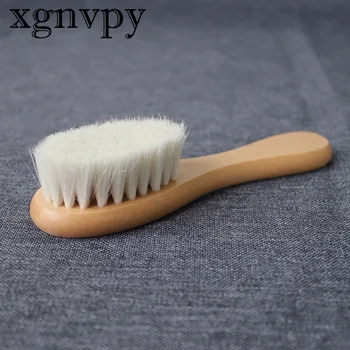 Xgnvpy New Baby Care pura lana naturale spazzola in legno per bambini spazzola per capelli spazzola per capelli per neonati spazzola per capelli per neonati pettine per neonati massaggiatore per la testa