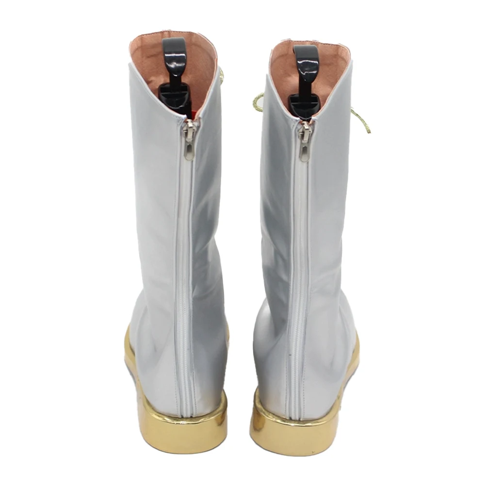 KPOP – chaussures de Cosplay des chasseurs de démons Zoey Rumi, bottes argentées, accessoires de spectacle pour jeu de rôle pour filles, accessoire de Costume d'halloween