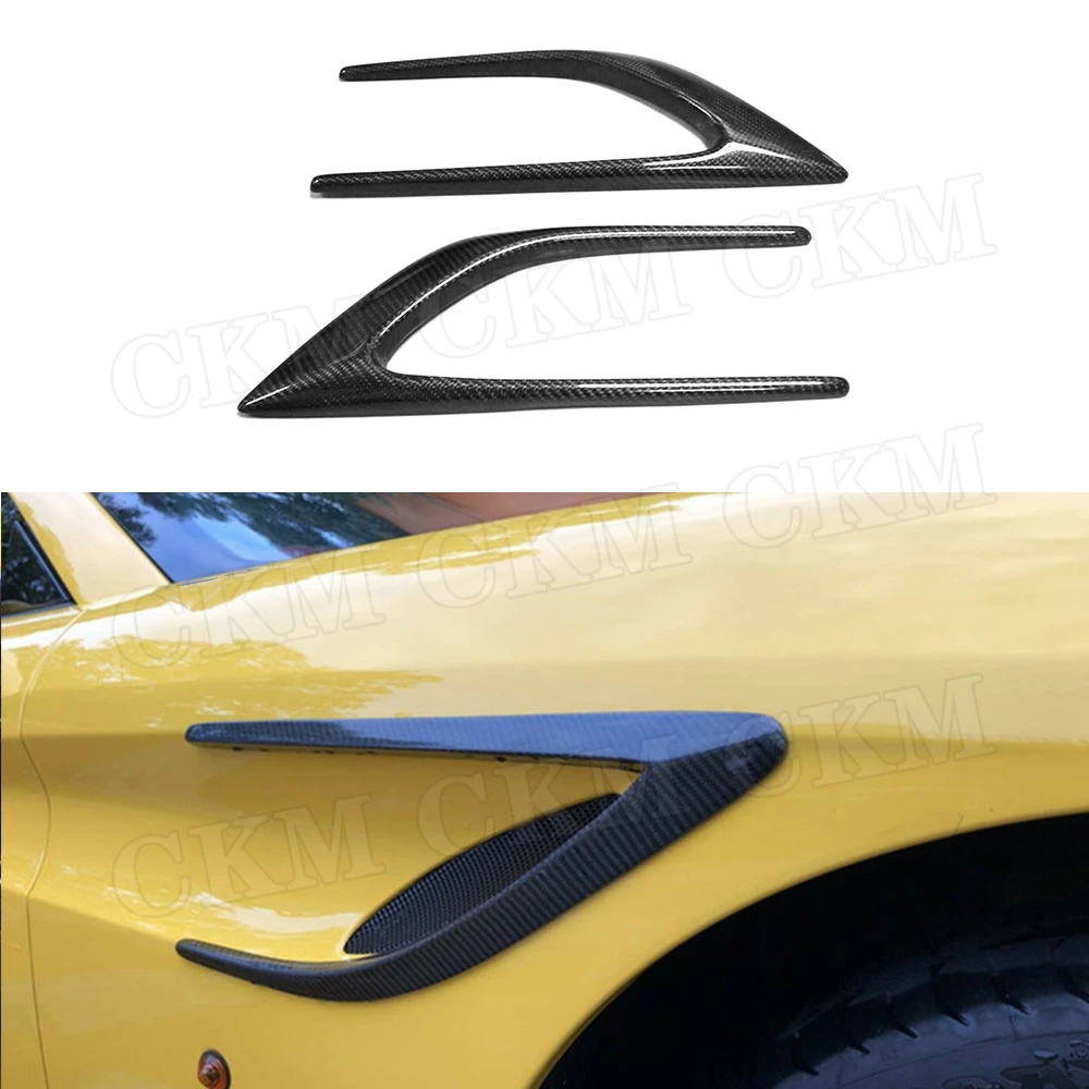 

CKMUUER Carbon Fiber For Ferrari California 2015 Side Splitters Front Bumper Lip Fin Fenders Car Accessories