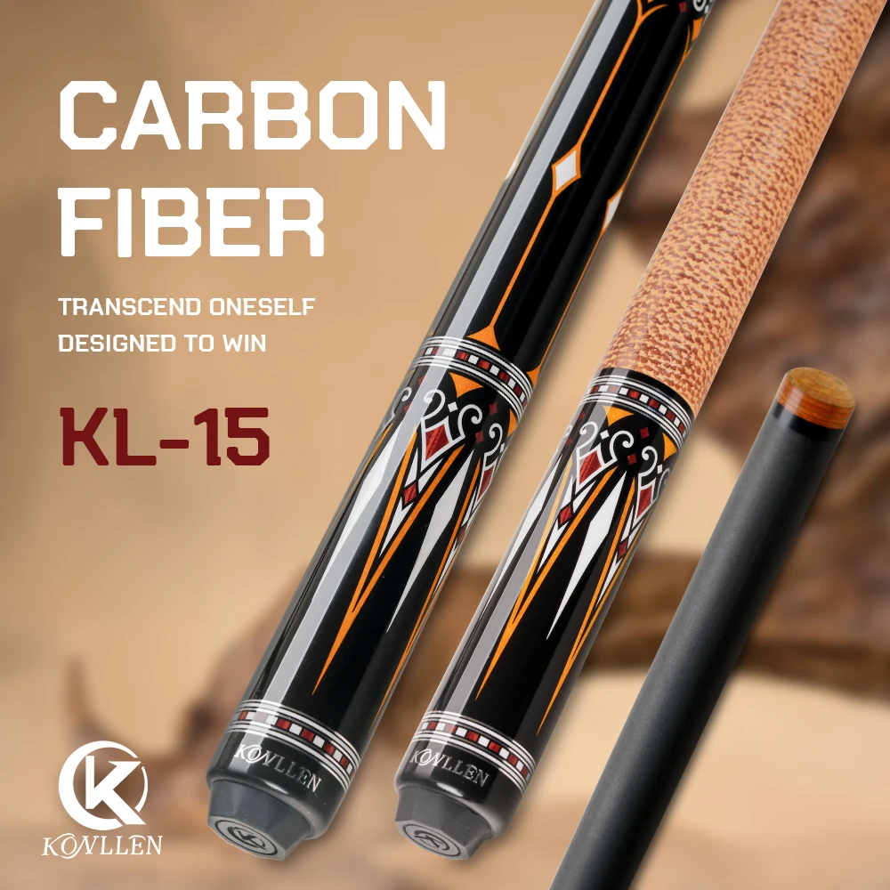 

hit productFor KL-15F High Quality Maple Low Deflection Carbon Fiber Pool Cue 12.5mm Precision Tip 3/8*8 Thread 1/2 Joint Design