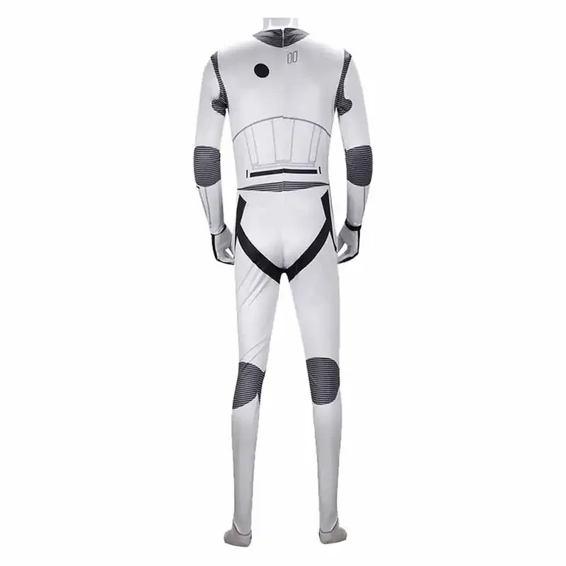 ชุดจั๊มสูทคอสเพลย์ Storm Trooper ชุดแต่งกายสวมบทบาทต่อสู้อวกาศสำหรับผู้ใหญ่ผู้ชายชุดบอดี้สูทแฟนตาเซียชุดปาร์ตี้ฮาโลวีน