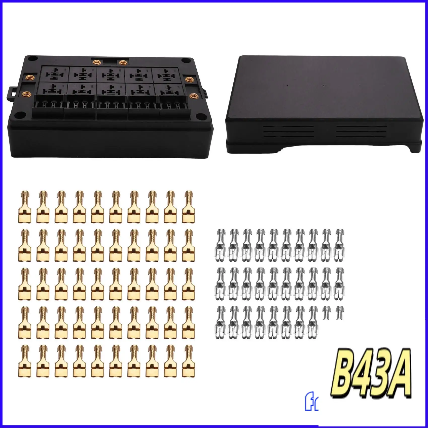 Sp-Car Relay Socket Black Box 18-Wege-Flachsicherungshalter für Automotive Marine