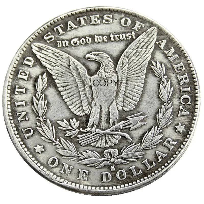 US 1895-S Morgan Dollar Silver Plated Copy Coin