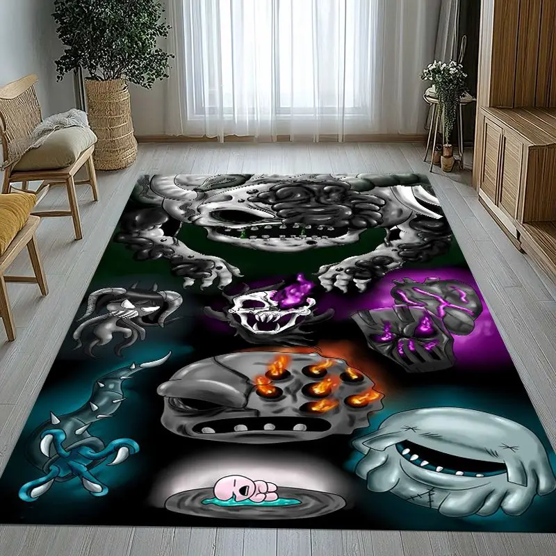 Game The Binding Of Isaac Soft Non-Slip Large Area Rug for Living Room,Bedroom Playroom Carpet Mat for Sofa,Home Decor Gift