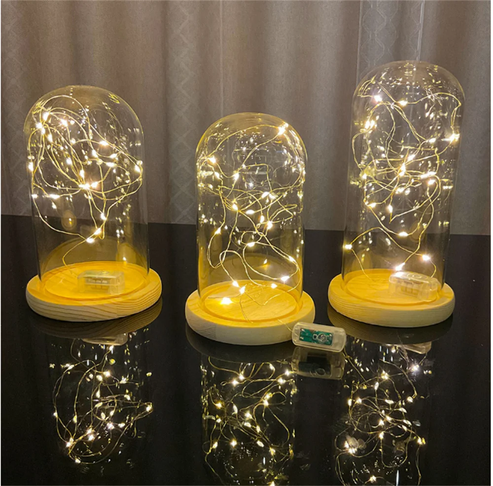 50pcs Led Copper Wire Fairy Lights 3 Model  with Flash Waterproof LED String Lights Battery Operated DIY Wedding Party Christmas